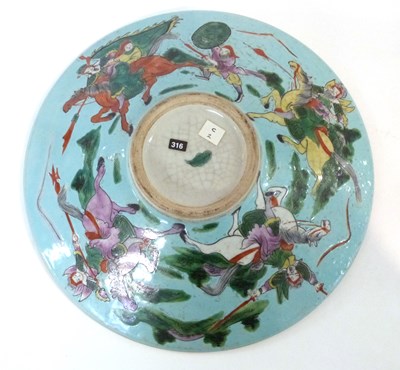 Lot 281 - A Chinese porcelain dish with famille vert...
