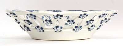Lot 74 - A fine Worcester porcelain basket circa 1770,...