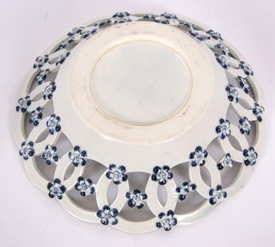 Lot 74 - A fine Worcester porcelain basket circa 1770,...