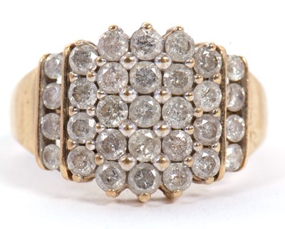 Lot 88 - A 9ct diamond ring, set with five graduated...
