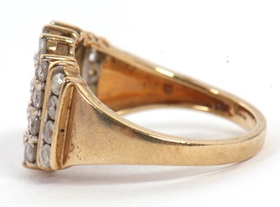 Lot 88 - A 9ct diamond ring, set with five graduated...