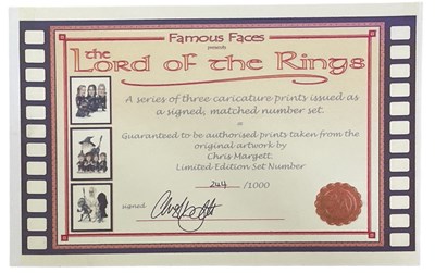 Lot 86 - A set of three limited edition Lord of the...