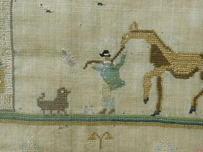Lot 183 - A George III sampler, the four verse religious...