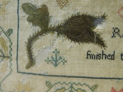 Lot 183 - A George III sampler, the four verse religious...