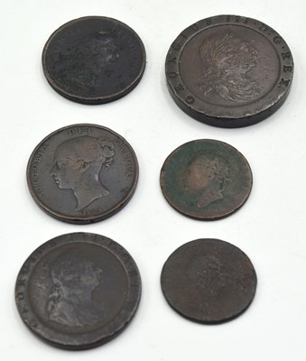 Lot 248 - Quantity of six Georgian copper coinage to...