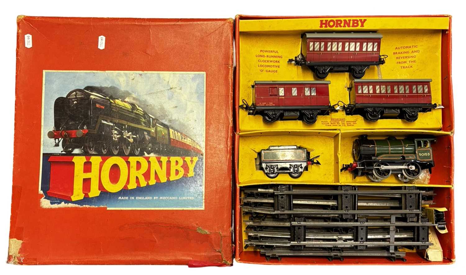 Lot 16 - A boxed Hornby 0 gauge clockwork locomotive...