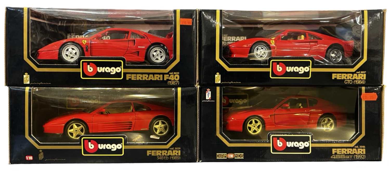 Lot 63 - Four boxed Bburago 1:18 scale Ferrari models,...