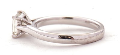 Lot 4 - An 18ct GIA certified diamond ring, the 1ct...