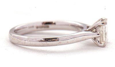 Lot 4 - An 18ct GIA certified diamond ring, the 1ct...