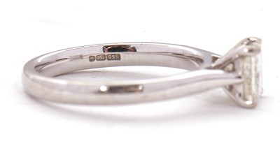 Lot 4 - An 18ct GIA certified diamond ring, the 1ct...