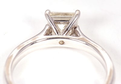 Lot 4 - An 18ct GIA certified diamond ring, the 1ct...