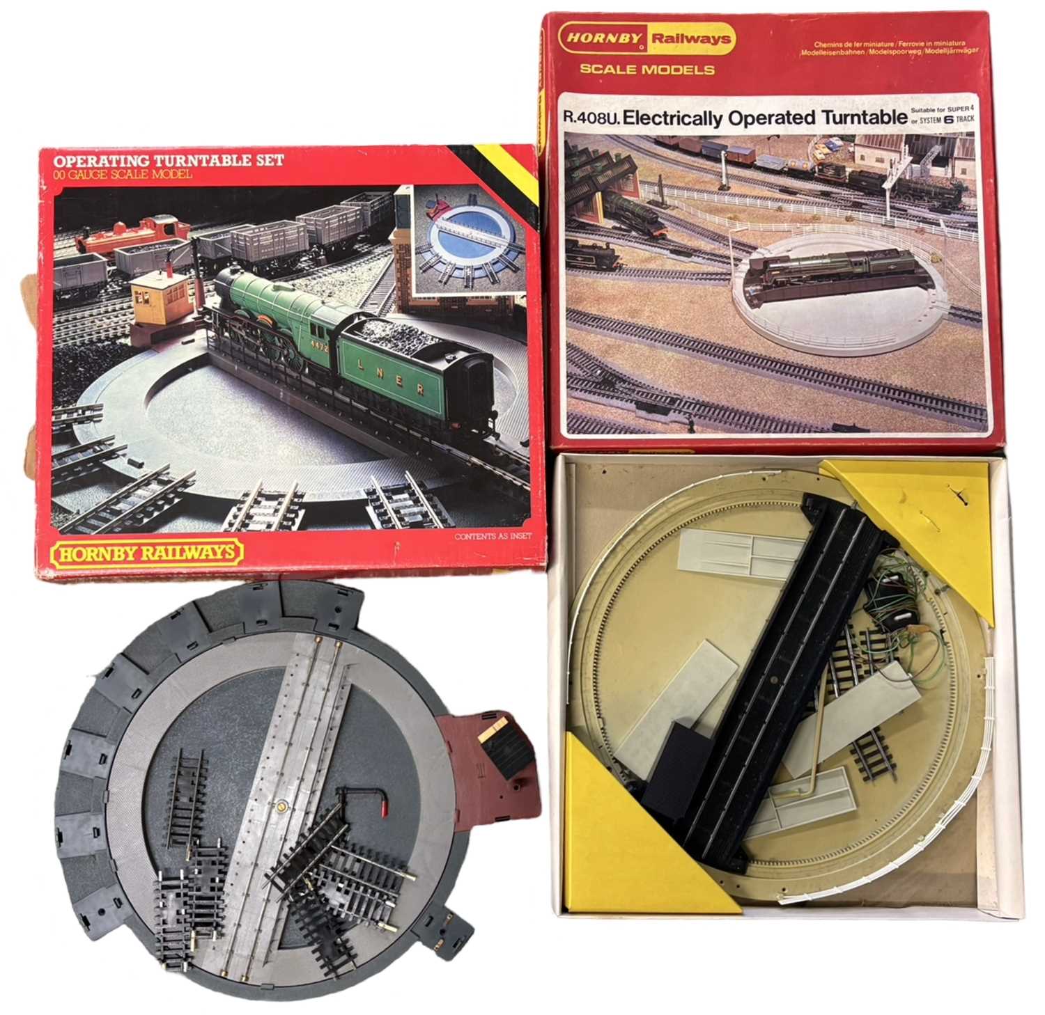 Lot 30 - A pair of boxed Hornby 00 gauge turntables, to...