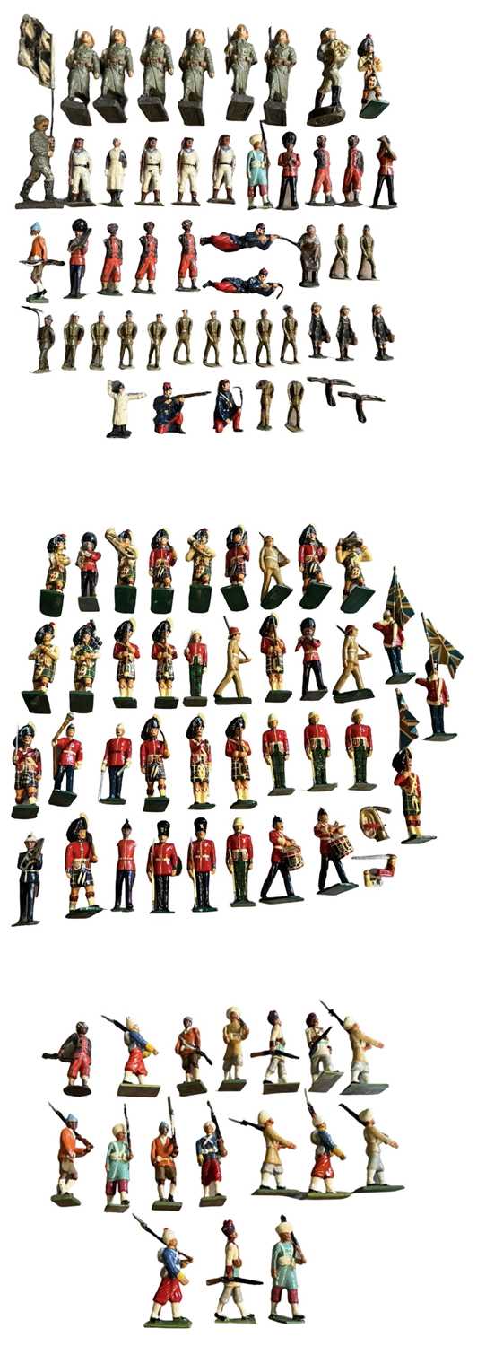 Lot 115 - A collection of various die-case soldiers and...