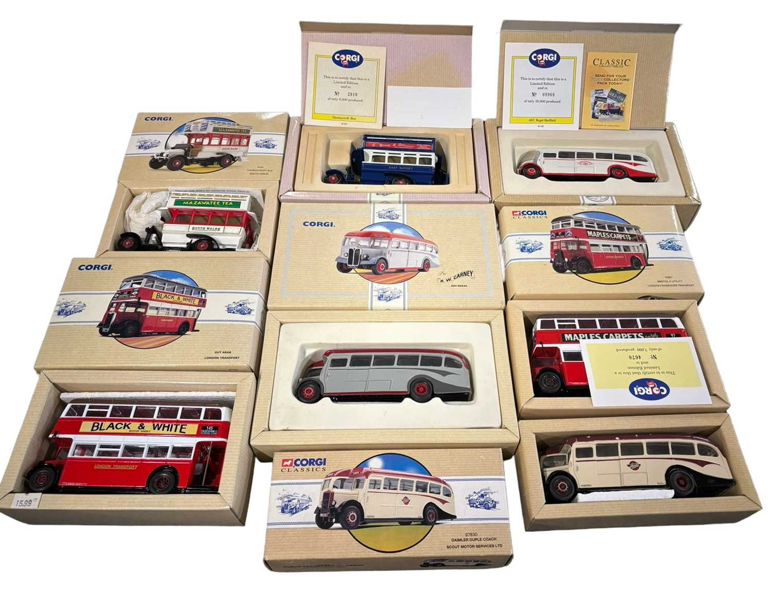 Lot 51 - A collection of boxed Corgi Classics buses