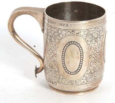 Lot 57 - Mixed Lot: Small Victorian mug chased and...