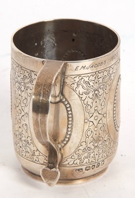 Lot 57 - Mixed Lot: Small Victorian mug chased and...