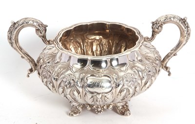 Lot 9 - A large Victorian Irish silver twin handled...