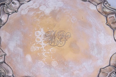Lot 95 - A Victorian silver salver having a circular...