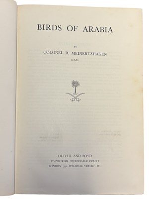 Lot 67 - COLONEL R MEINERTZHAGEN: BIRDS OF ARABIA,...