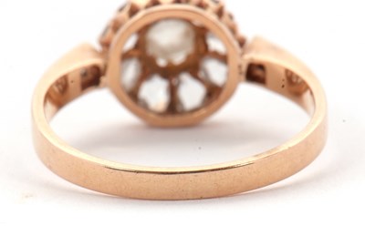 Lot 43 - A diamond cluster ring, set with rose cut...