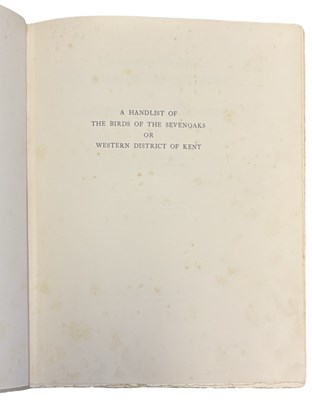 Lot 63 - JAMES M HARRISON: A HANDLIST OF THE BIRDS OF...