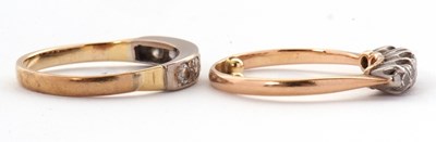 Lot 32 - Two diamond rings: to include a five stone...