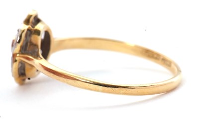Lot 1 - An 18ct diamond ring, set with single cut...