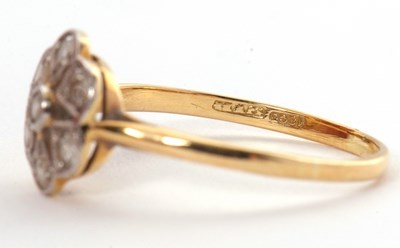 Lot 1 - An 18ct diamond ring, set with single cut...