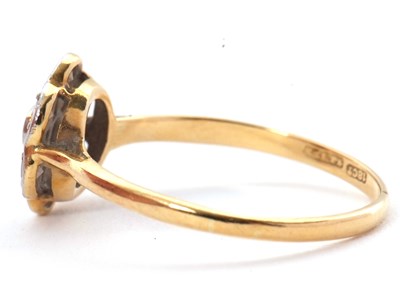 Lot 1 - An 18ct diamond ring, set with single cut...