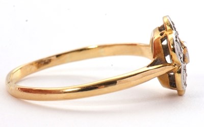 Lot 1 - An 18ct diamond ring, set with single cut...