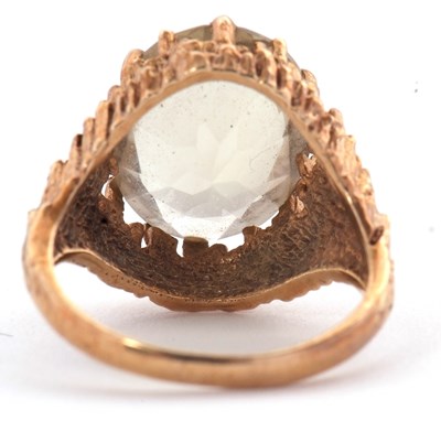 Lot 30 - A 9ct citrine ring, the oval citrine with...