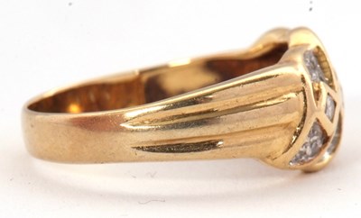 Lot 59 - A diamond ring, set with small round diamonds...
