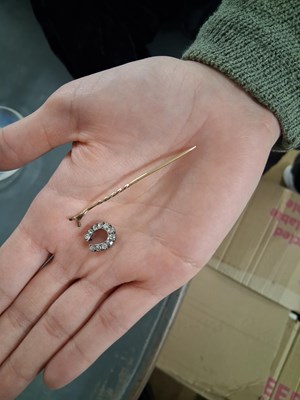 Lot 79 - Three stick pins: to include an unmarked...