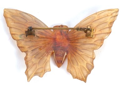 Lot 83 - A French Art Nouveau horn butterfly brooch, c....