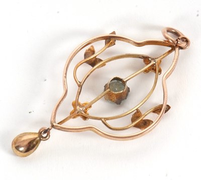Lot 84 - An early 20th century pendant, the open frame...