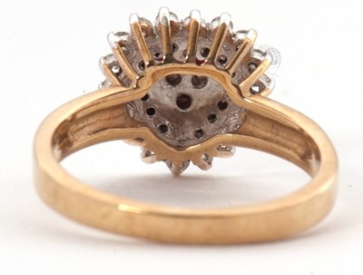 Lot 35 - A 9ct diamond ring, the heart shape ring set...