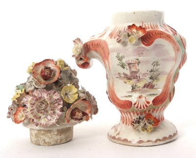 Lot 61 - A very rare Longton Hall or West Pans vase and...