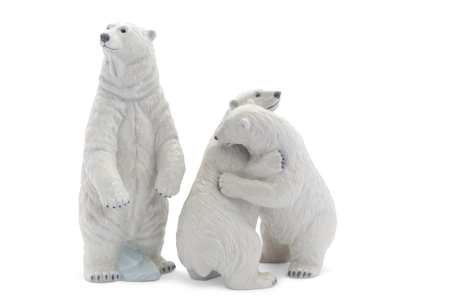 Lot 6 - Royal Copenhagen: Models of Polar Bears Nos:...