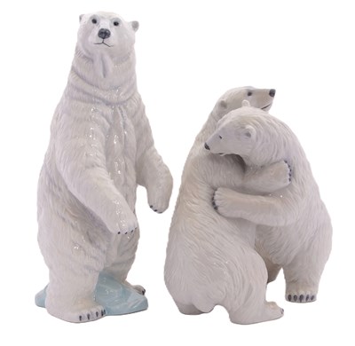 Lot 6 - Royal Copenhagen: Models of Polar Bears Nos:...