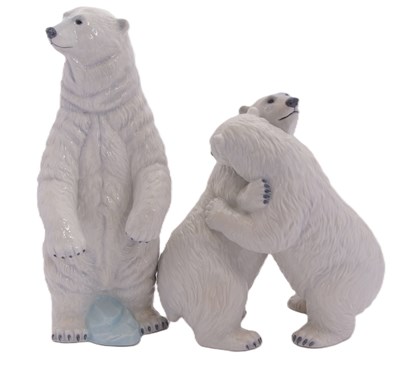 Lot 6 - Royal Copenhagen: Models of Polar Bears Nos:...