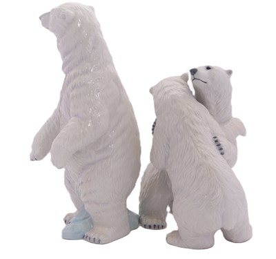 Lot 6 - Royal Copenhagen: Models of Polar Bears Nos:...