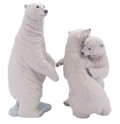 Lot 6 - Royal Copenhagen: Models of Polar Bears Nos:...