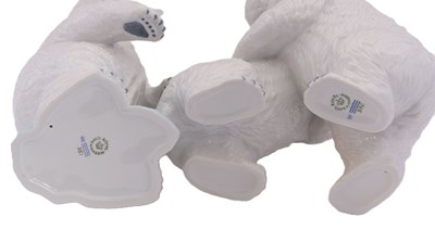 Lot 6 - Royal Copenhagen: Models of Polar Bears Nos:...
