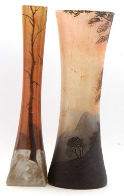 Lot 1 - Two Legras Vases One With Trees in a Snowy...