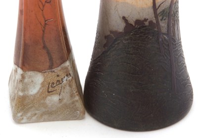 Lot 1 - Two Legras Vases One With Trees in a Snowy...