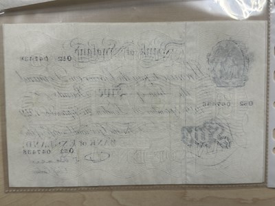 Lot 163 - Banknotes: Three various Bank of England,...