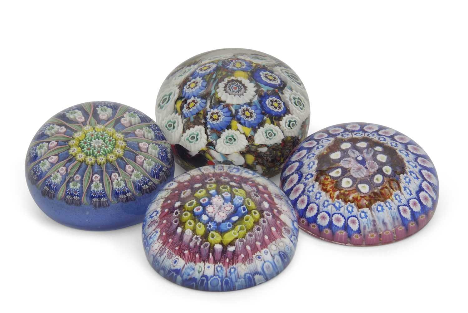 Lot 2 - Group of 4 Millefiori Paperweights...