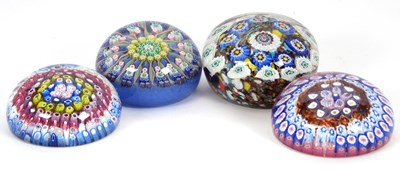 Lot 2 - Group of 4 Millefiori Paperweights...