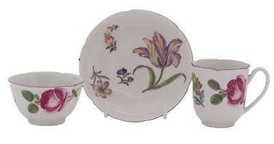 Lot 37 - Rare Worcester C/S and Teabowl Meissen/Chelsea...