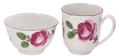 Lot 37 - Rare Worcester C/S and Teabowl Meissen/Chelsea...